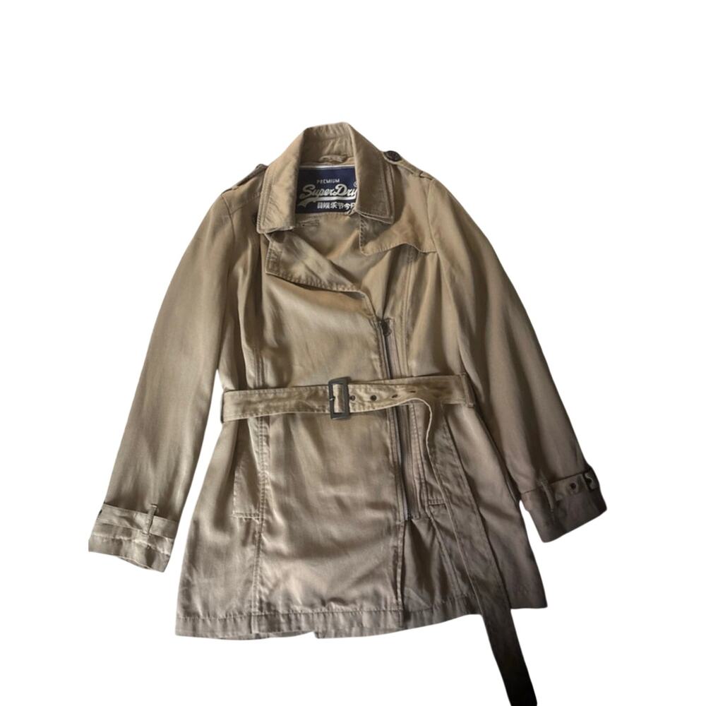 Superdry Beige Belted Trench Coat